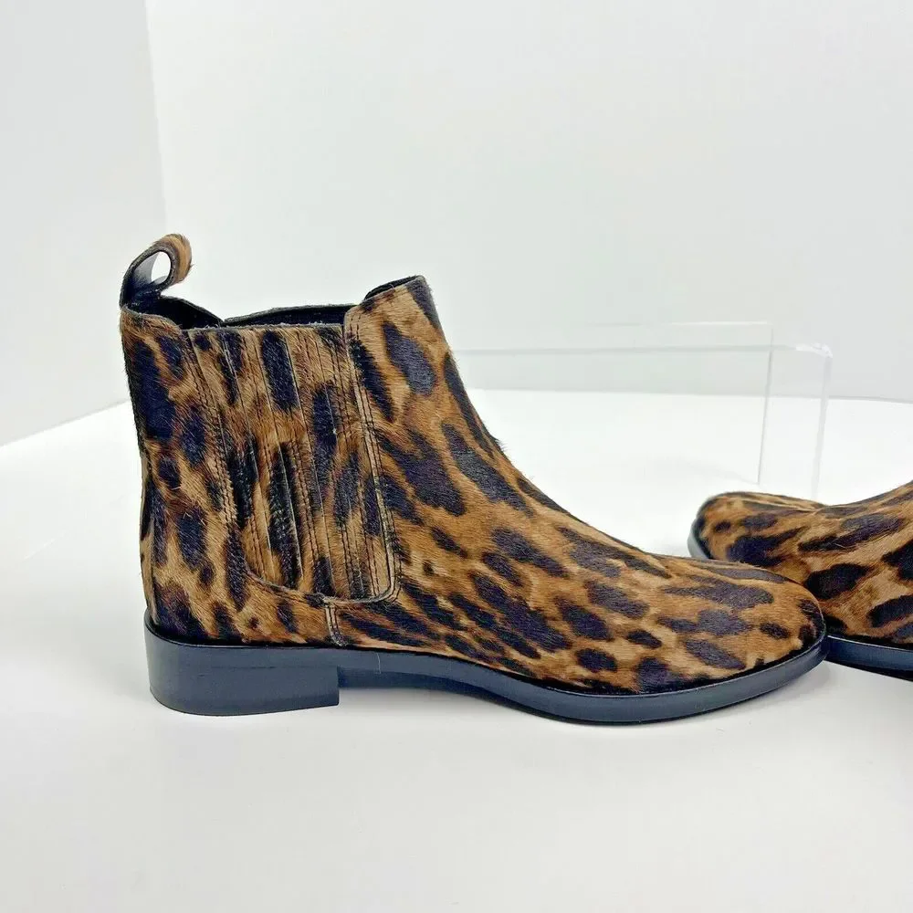 VINCE CAMUTO Cheetah‎ Print Boots Bootie Calf Hair Womens Size 6 Animal Print